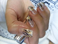 Beépített aranyfüst,ezüst brillant zselével